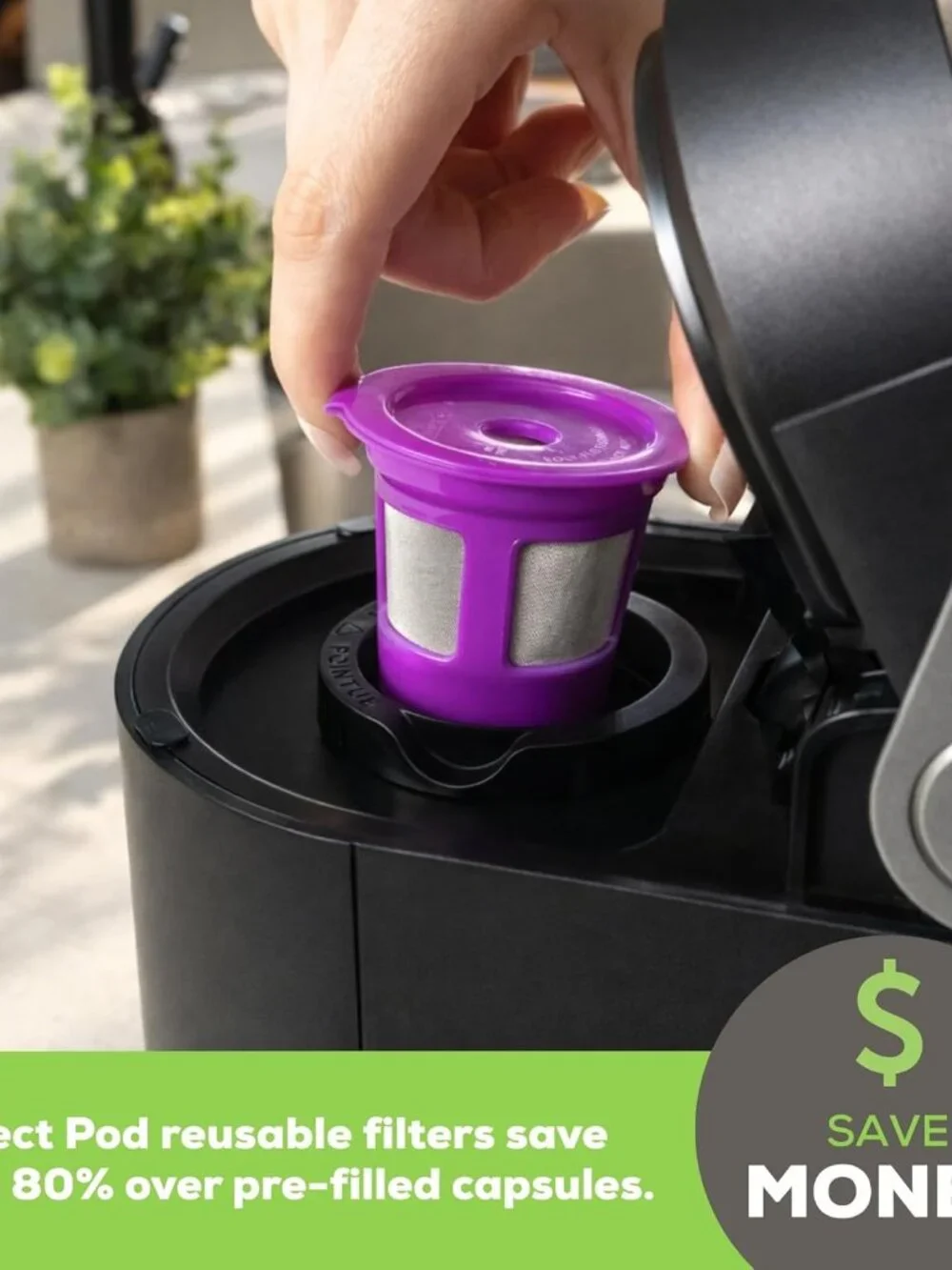 1-Stream Cafe Save Reusable K Cup Pod Coffee Filters - Refillable Coffee Pod Cap - Picture 4 of 9